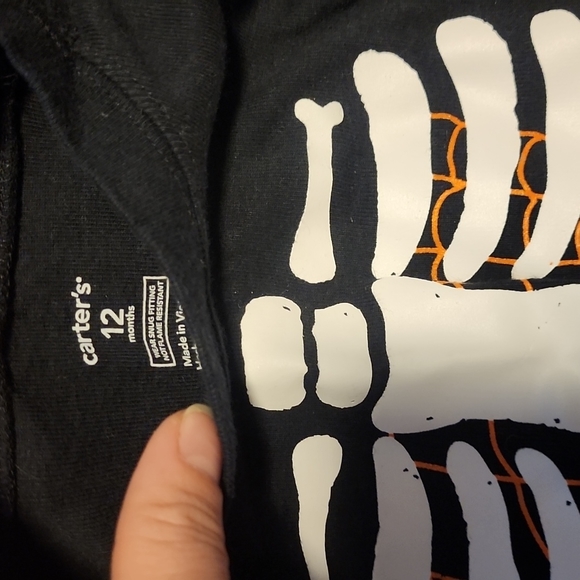 Halloween Skeleton Baby Pjs - Picture 2 of 3